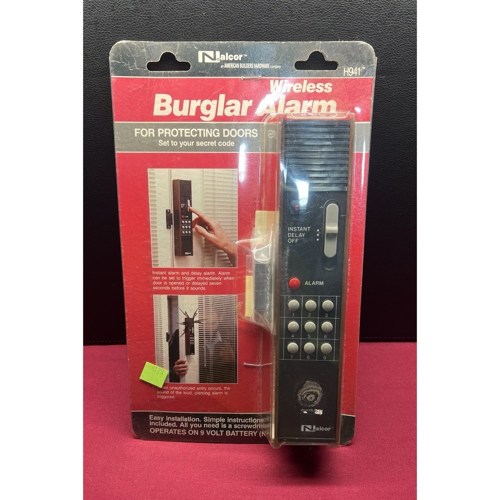 Nalcor Wireless Burglar Alarm For Doors New In‎ Package From 1989